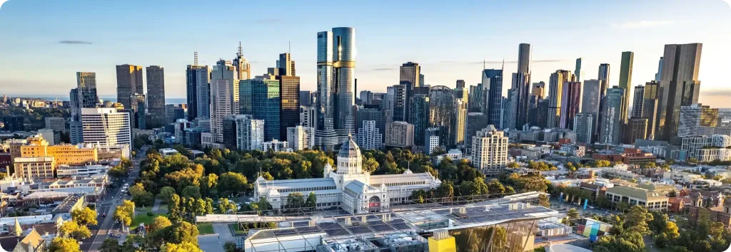 Victoria city skyline with modern buildings