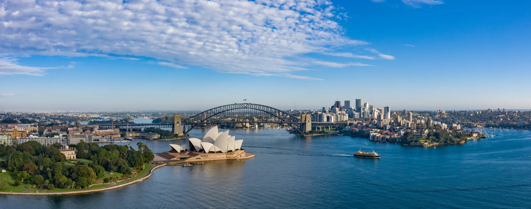 Sydney skyline with the Sydney Opera House viewed from the water